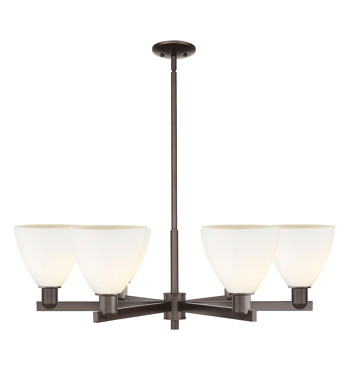 Six Light Chandelier by Innovations - Arcadia Collection, Oil Rubbed Bronze Finish - 716-6CR-OB-GBD-751
