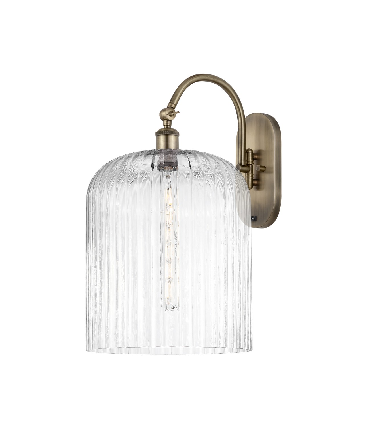 One Light Wall Sconce by Innovations - Ballston Collection, Antique Brass Finish - 918-1W-AB-G559-12CL