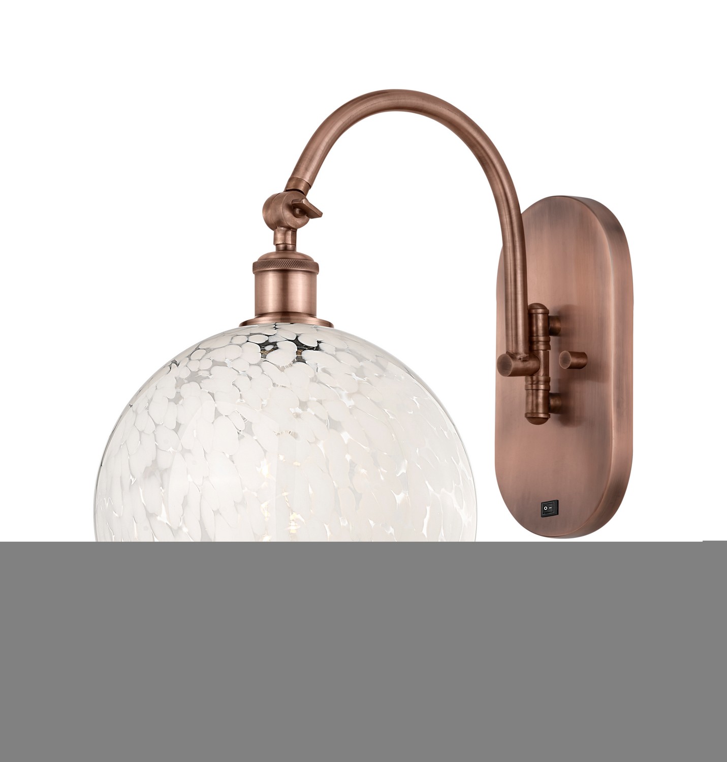 One Light Wall Sconce by Innovations - Ballston Collection, Antique Copper Finish - 918-1W-AC-G1216-10WM