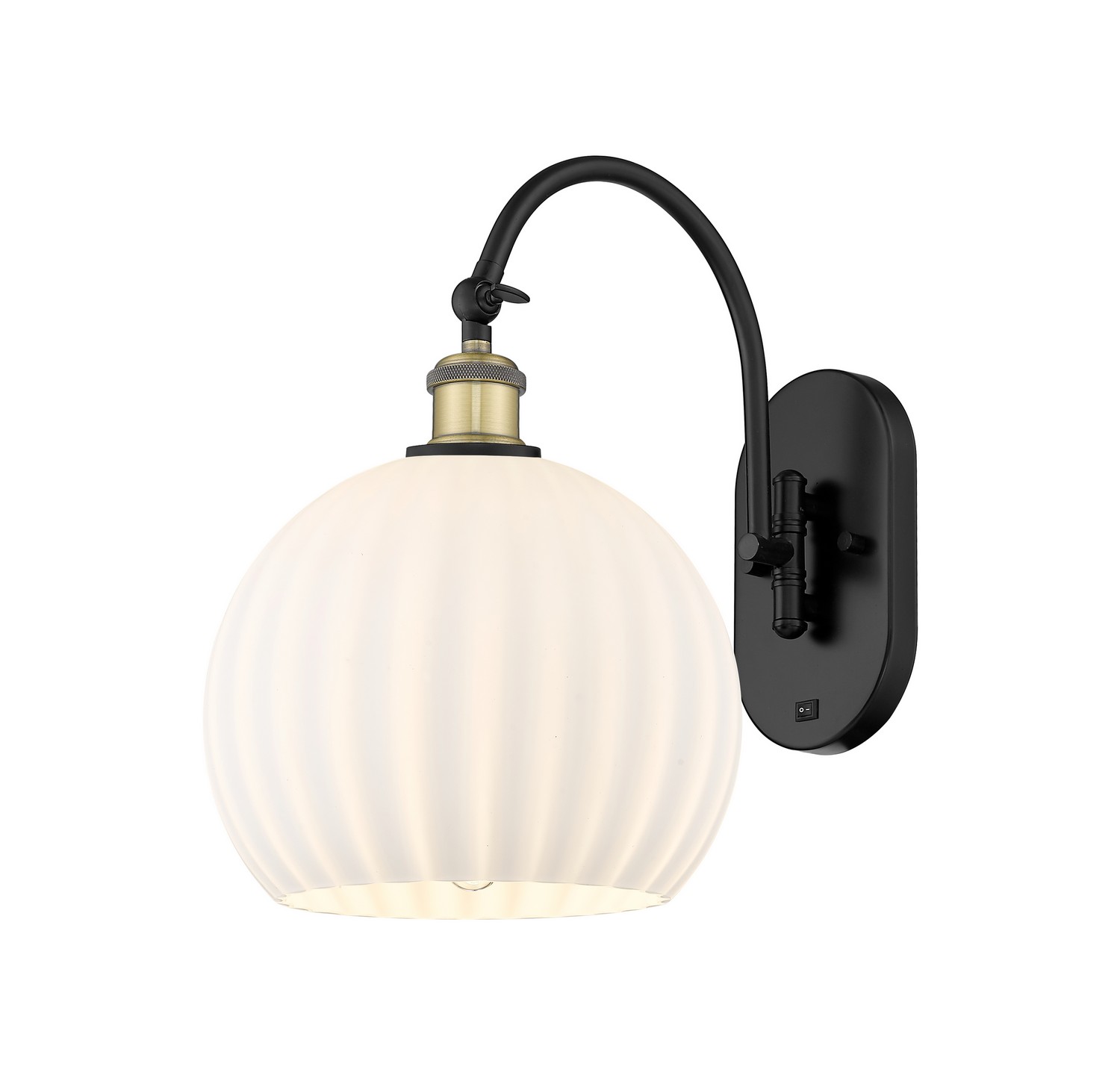 One Light Wall Sconce by Innovations - Ballston Collection, Black Antique Brass Finish - 918-1W-BAB-G1217-10WV
