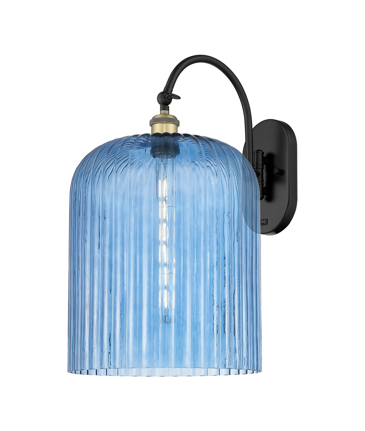 One Light Wall Sconce by Innovations - Ballston Collection, Black Antique Brass Finish - 918-1W-BAB-G559-12BL