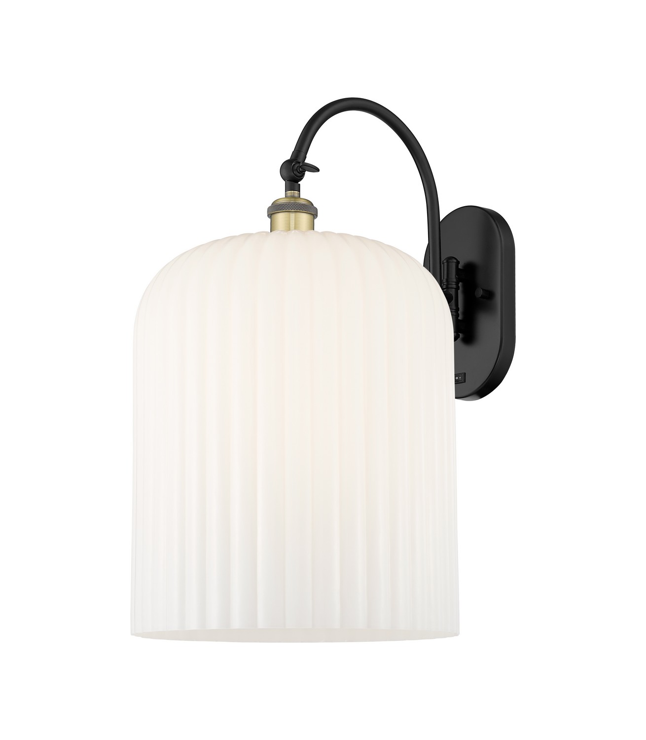 One Light Wall Sconce by Innovations - Ballston Collection, Black Antique Brass Finish - 918-1W-BAB-G559-12GWH