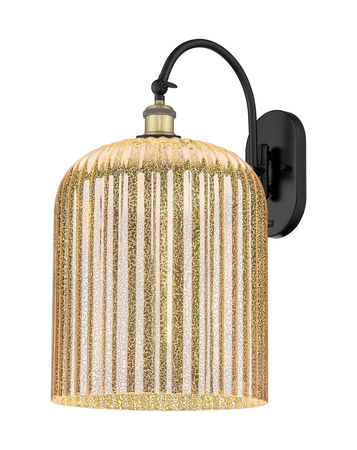 One Light Wall Sconce by Innovations - Ballston Collection, Black Antique Brass Finish - 918-1W-BAB-G559-12ME