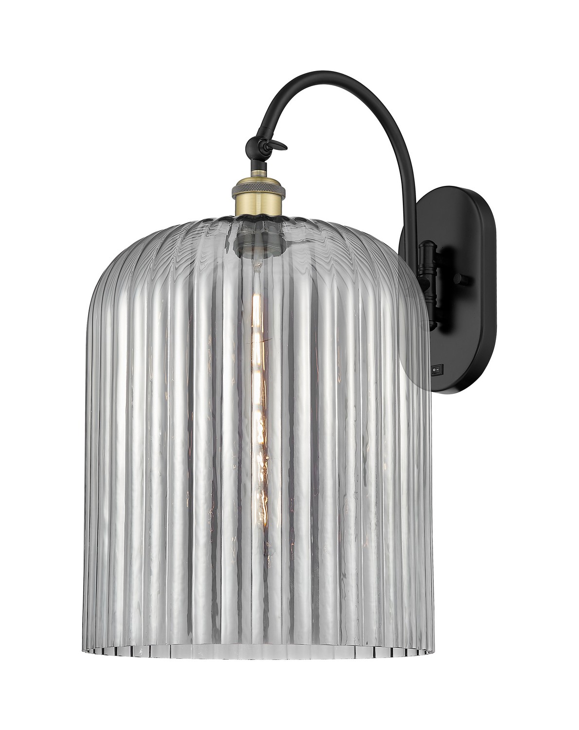 One Light Wall Sconce by Innovations - Ballston Collection, Black Antique Brass Finish - 918-1W-BAB-G559-12SM