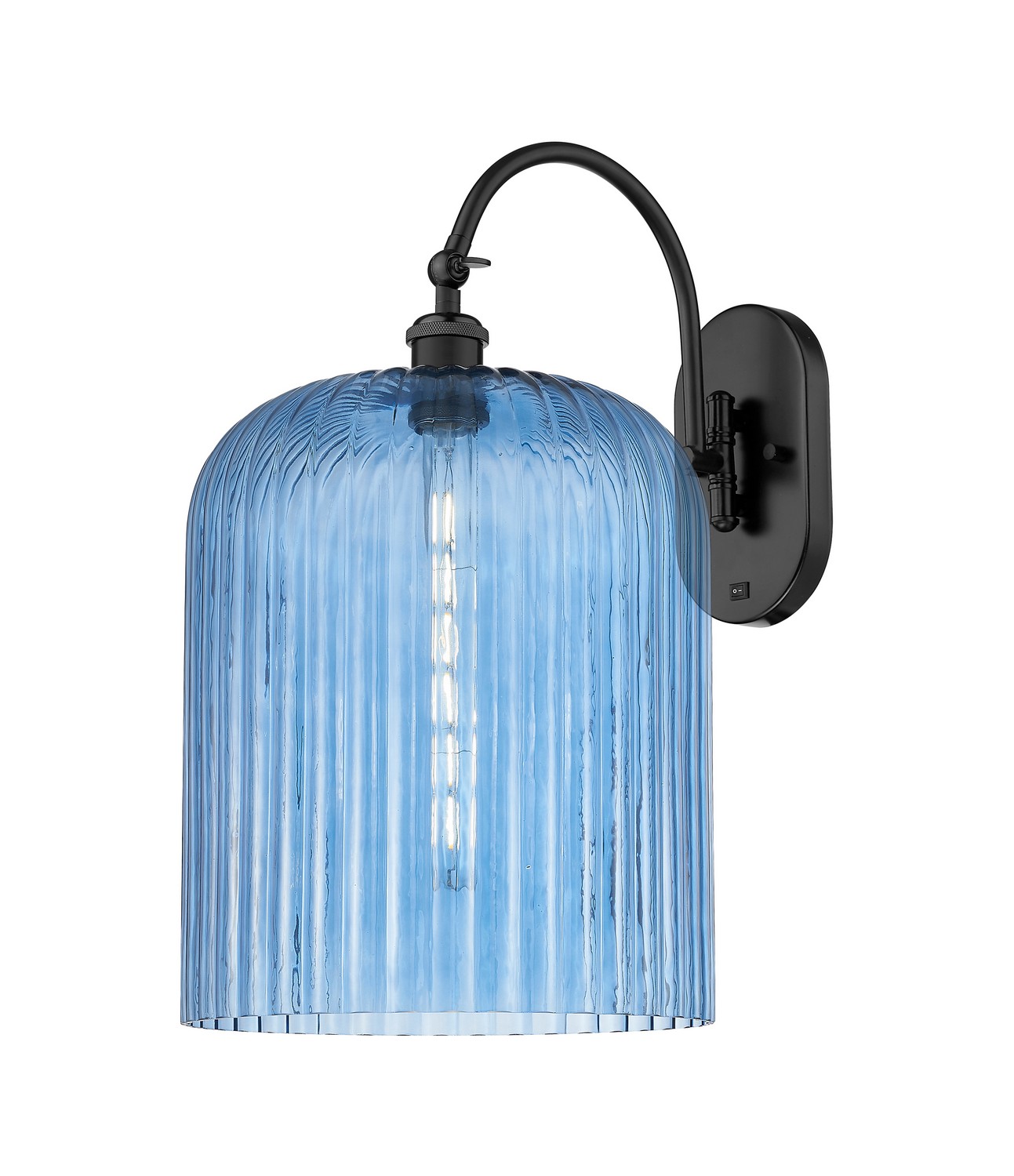 One Light Wall Sconce by Innovations - Ballston Collection, Matte Black Finish - 918-1W-BK-G559-12BL