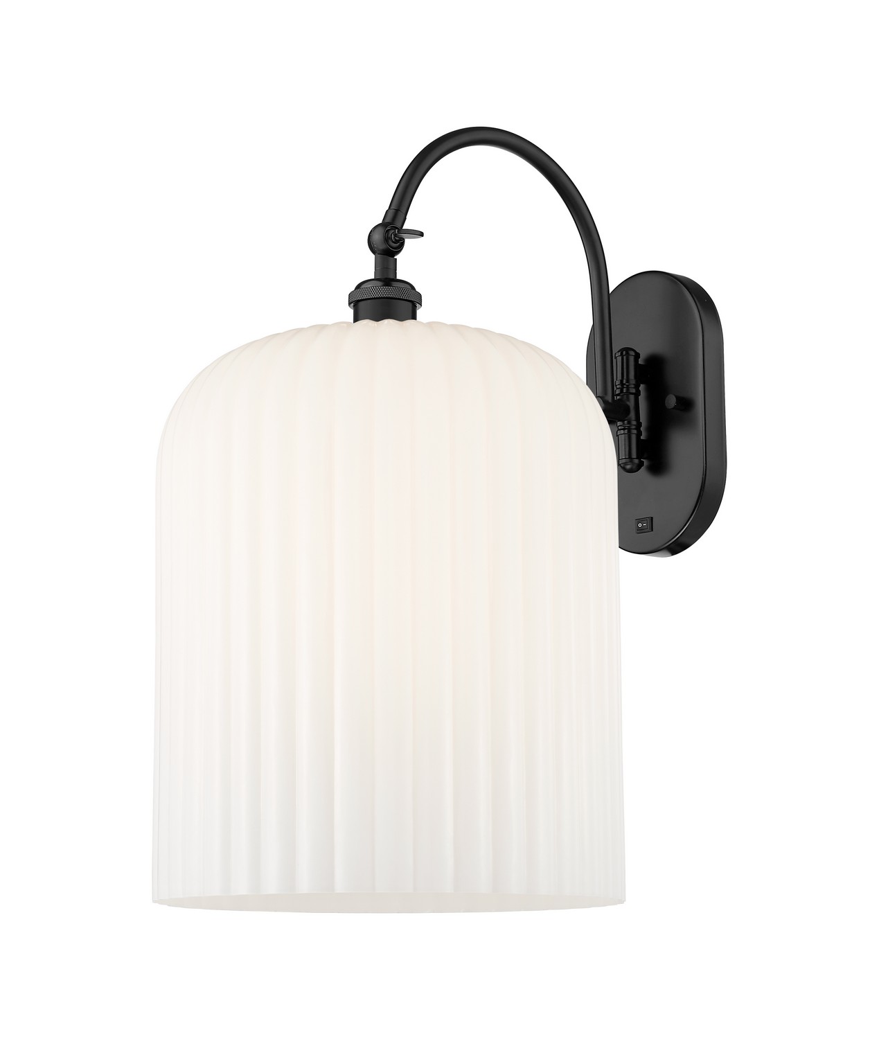 One Light Wall Sconce by Innovations - Ballston Collection, Matte Black Finish - 918-1W-BK-G559-12GWH
