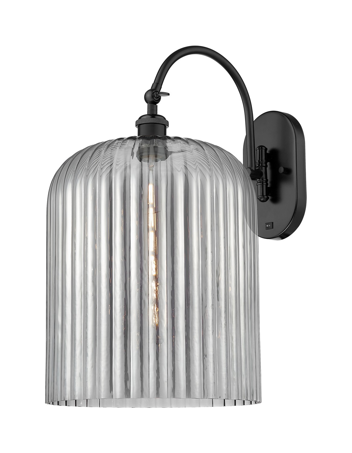 One Light Wall Sconce by Innovations - Ballston Collection, Matte Black Finish - 918-1W-BK-G559-12SM