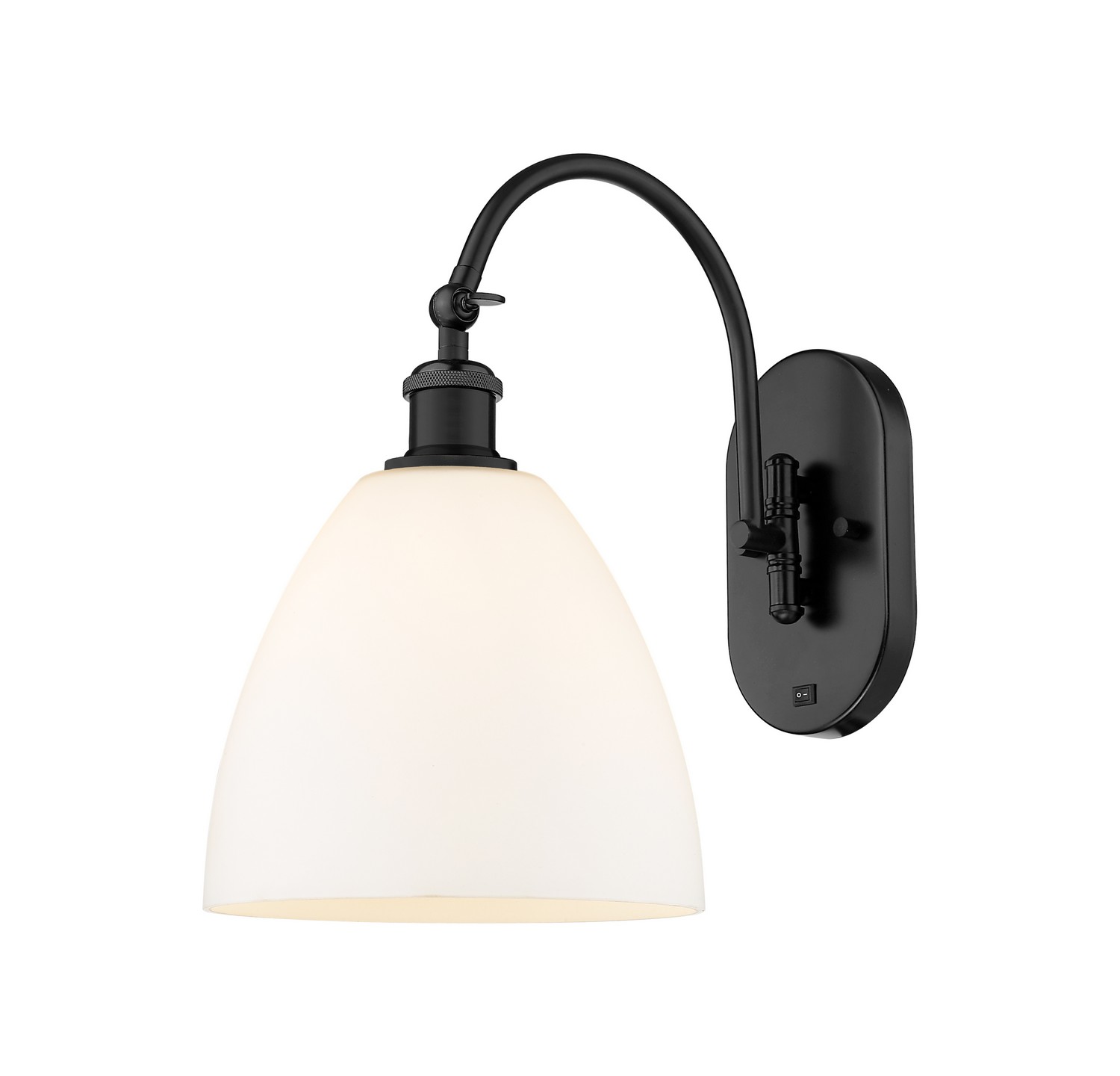 One Light Wall Sconce by Innovations - Ballston Collection, Matte Black Finish - 918-1W-BK-GBD-91