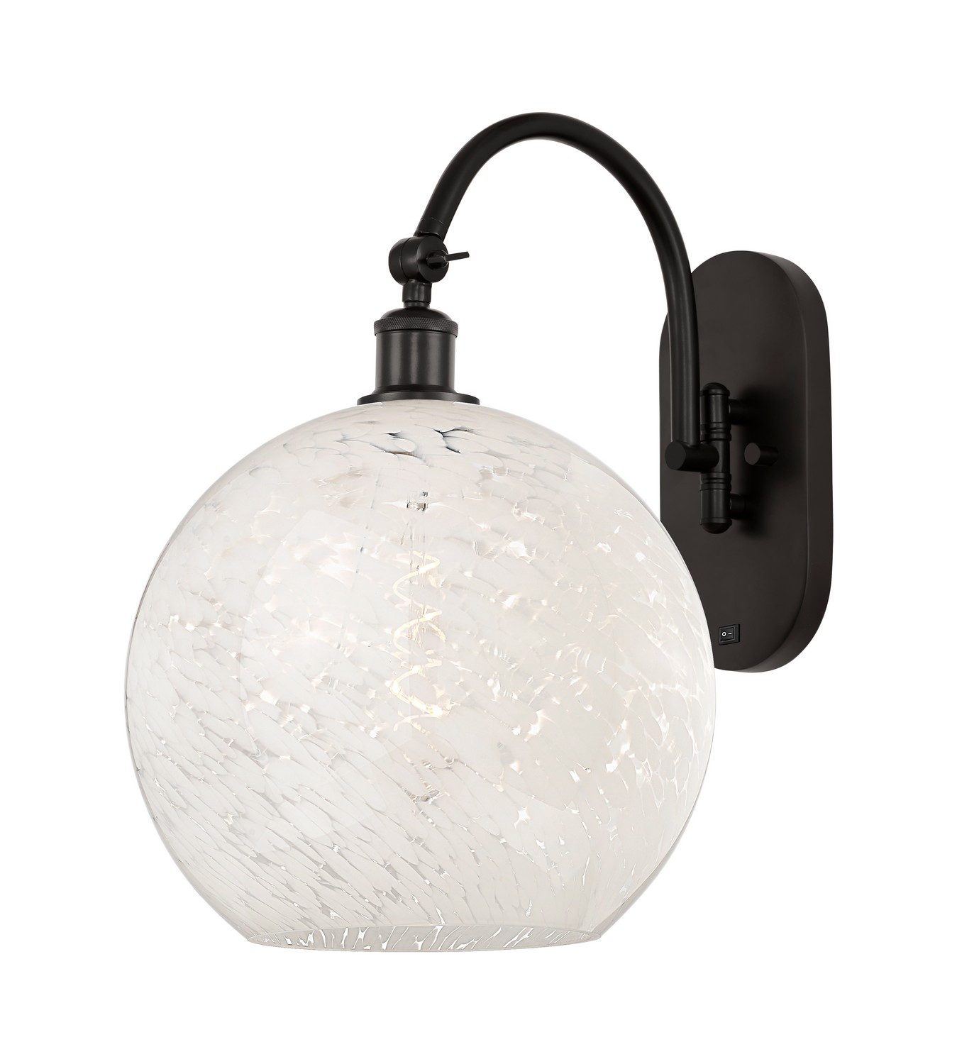 One Light Wall Sconce by Innovations - Ballston Collection, Oil Rubbed Bronze Finish - 918-1W-OB-G1216-12WM