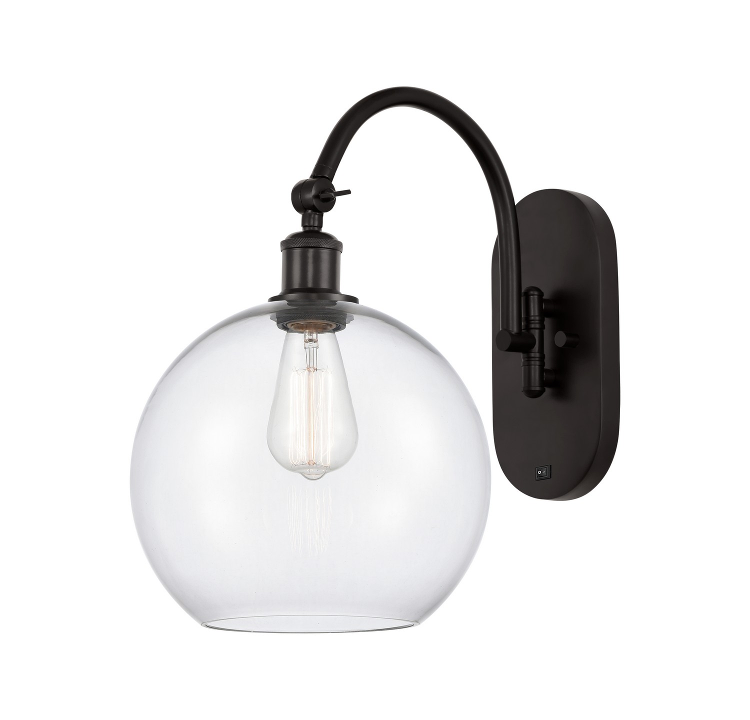 One Light Wall Sconce by Innovations - Ballston Collection, Oil Rubbed Bronze Finish - 918-1W-OB-G122-10
