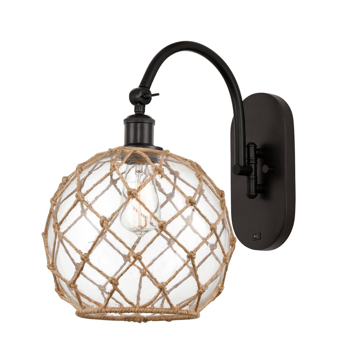 One Light Wall Sconce by Innovations - Ballston Collection, Oil Rubbed Bronze Finish - 918-1W-OB-G122-10RB
