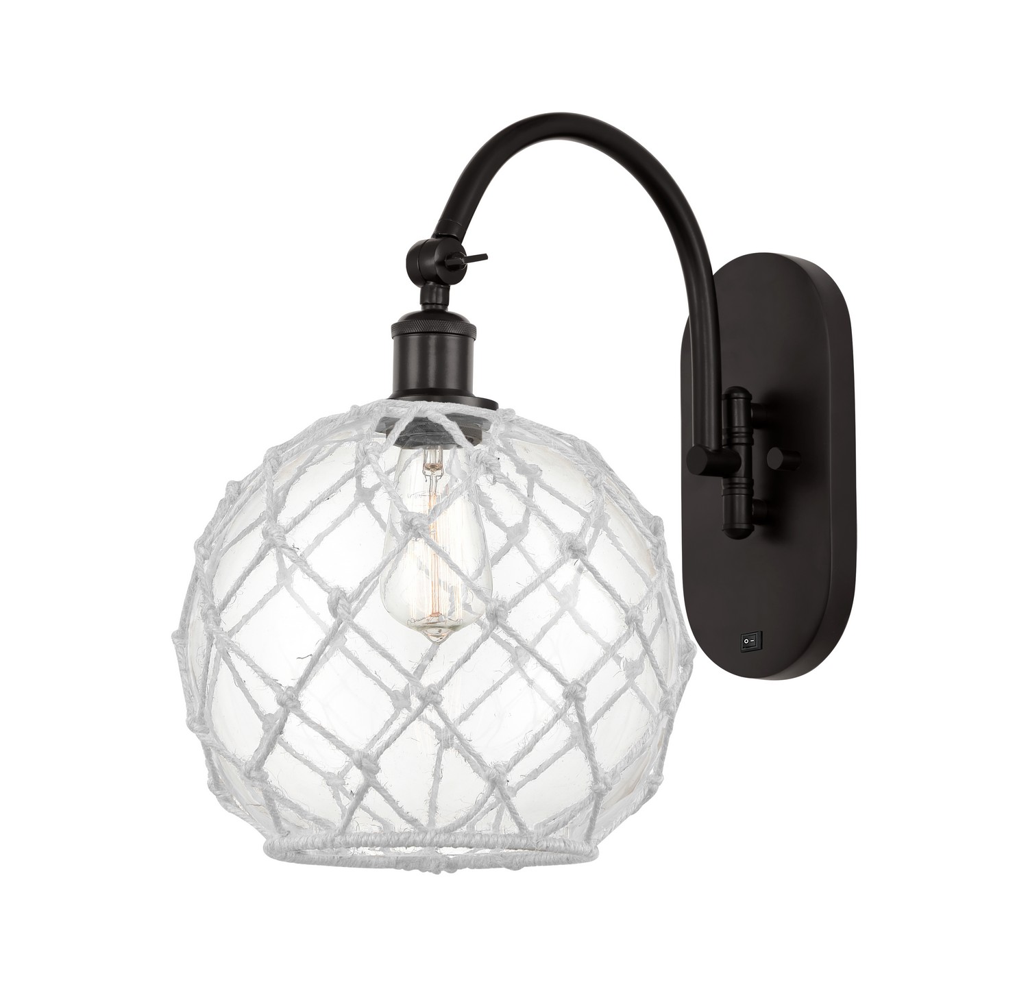 One Light Wall Sconce by Innovations - Ballston Collection, Oil Rubbed Bronze Finish - 918-1W-OB-G122-10RW