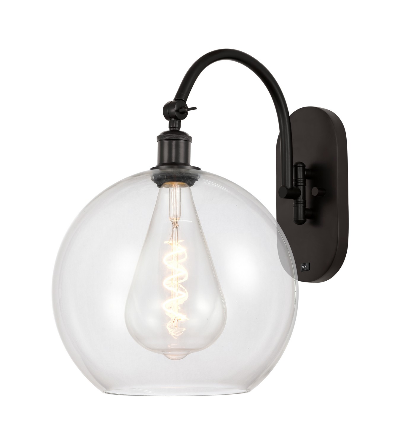 One Light Wall Sconce by Innovations - Ballston Collection, Oil Rubbed Bronze Finish - 918-1W-OB-G122-12