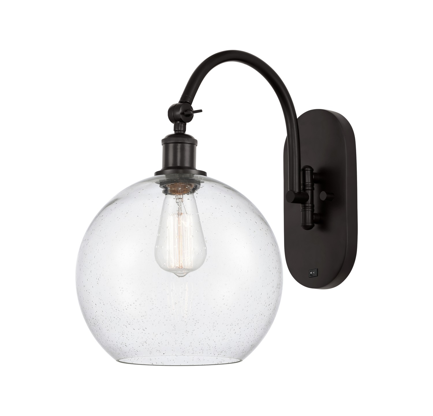 One Light Wall Sconce by Innovations - Ballston Collection, Oil Rubbed Bronze Finish - 918-1W-OB-G124-10