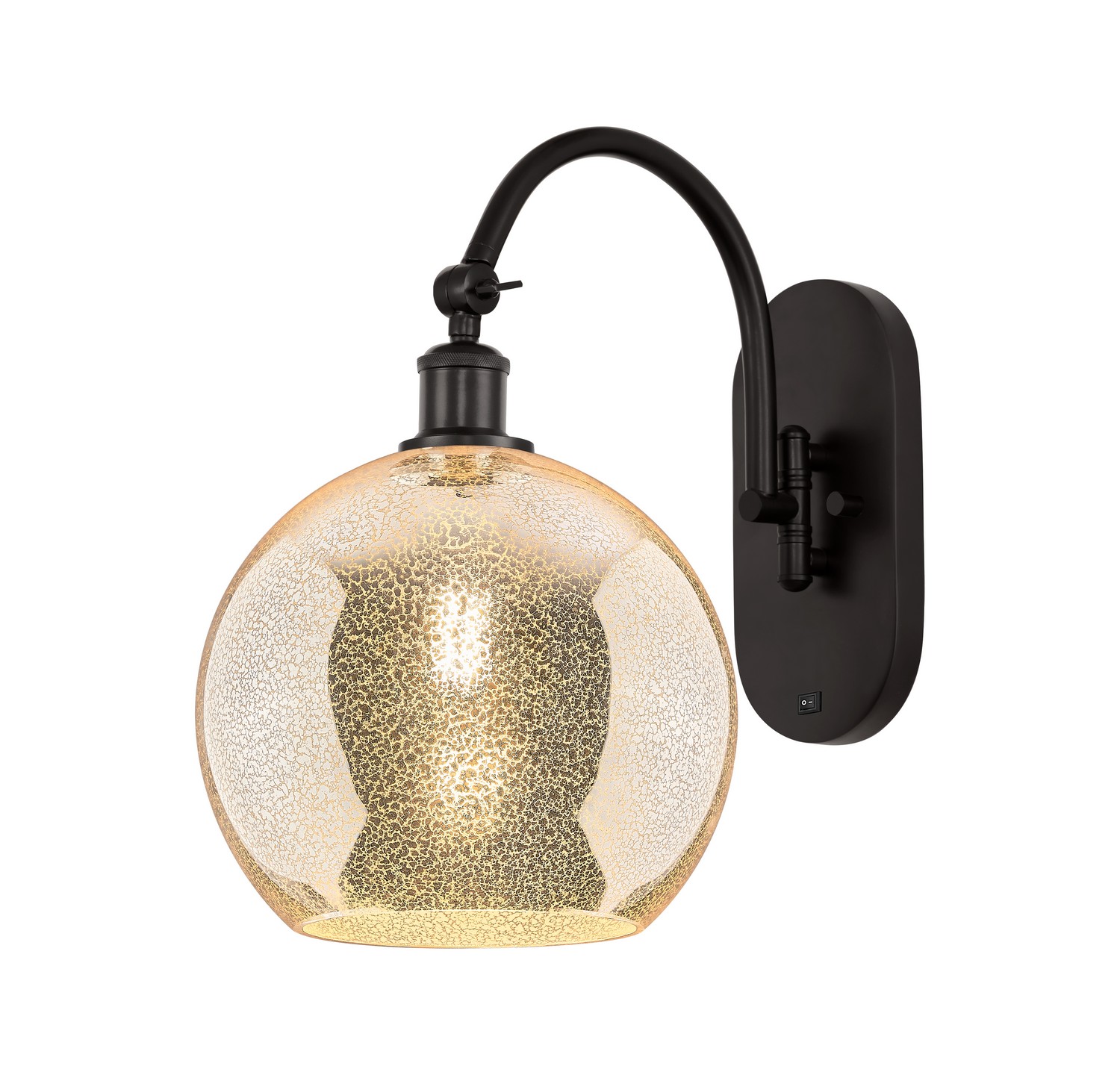 One Light Wall Sconce by Innovations - Ballston Collection, Oil Rubbed Bronze Finish - 918-1W-OB-G128-10