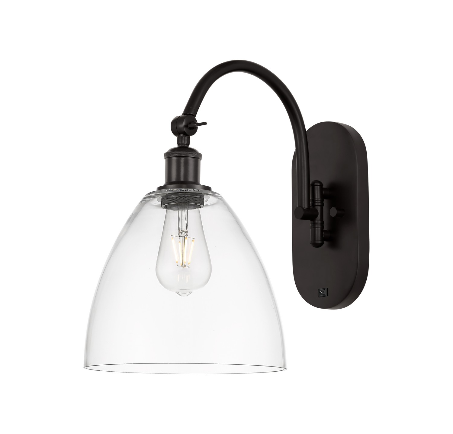One Light Wall Sconce by Innovations - Ballston Collection, Oil Rubbed Bronze Finish - 918-1W-OB-GBD-92