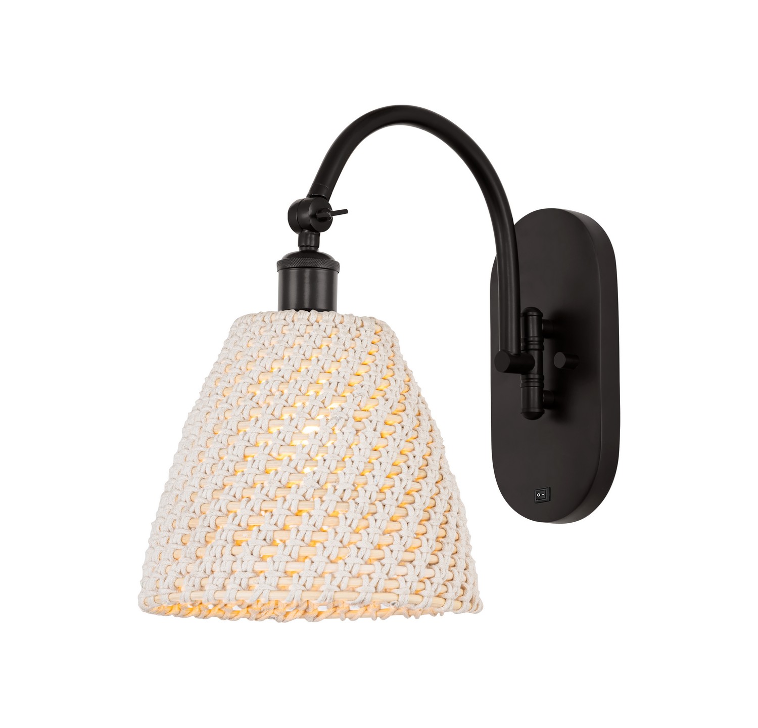 One Light Wall Sconce by Innovations - Ballston Collection, Oil Rubbed Bronze Finish - 918-1W-OB-NBD-9-NAT