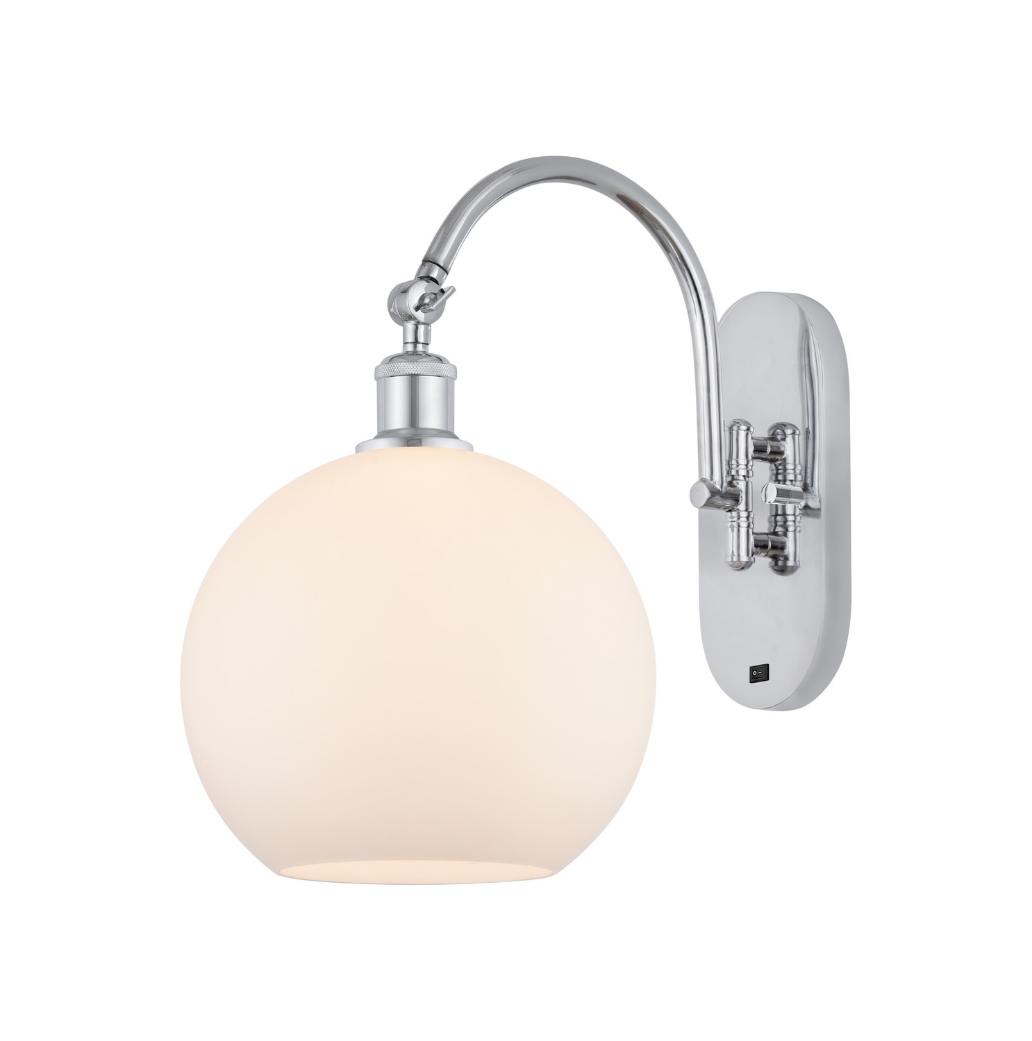 One Light Wall Sconce by Innovations - Ballston Collection, Polished Chrome Finish - 918-1W-PC-G121-10