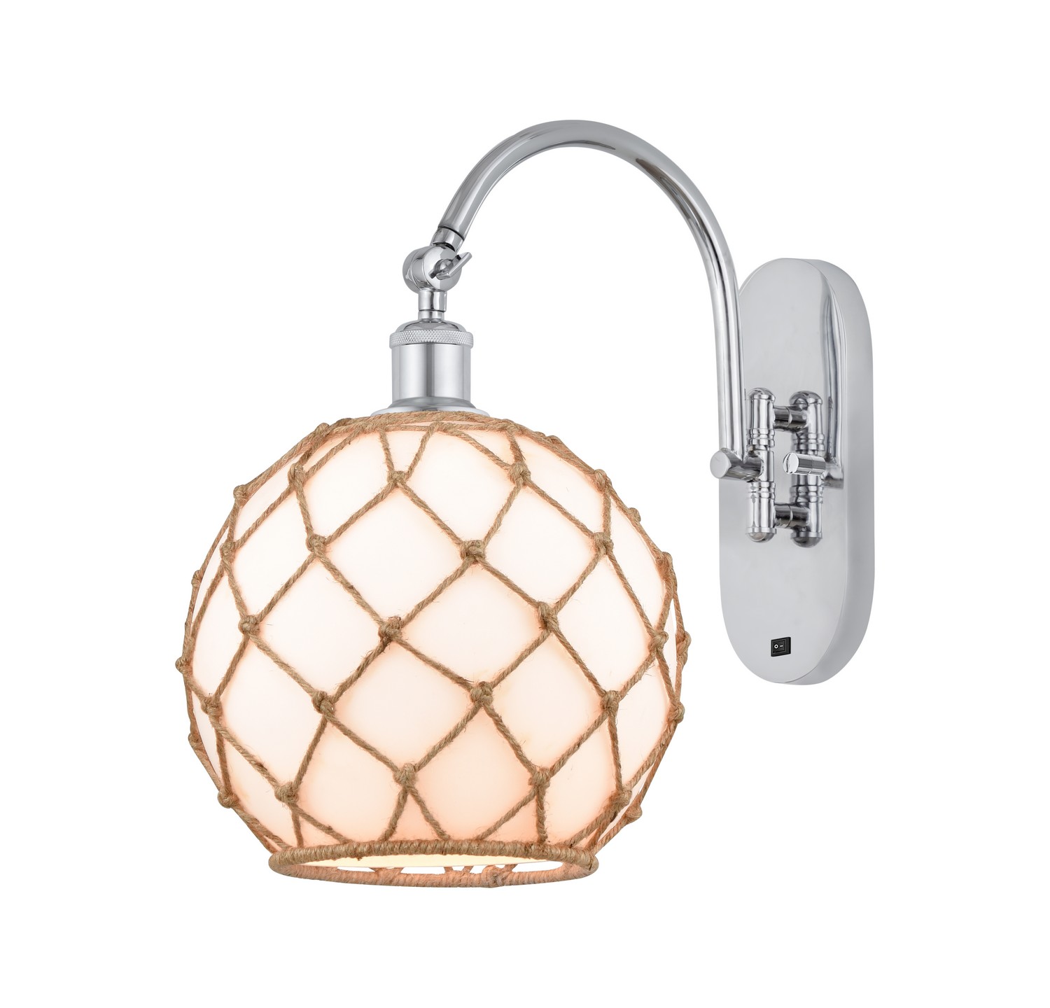 One Light Wall Sconce by Innovations - Ballston Collection, Polished Chrome Finish - 918-1W-PC-G121-10RB