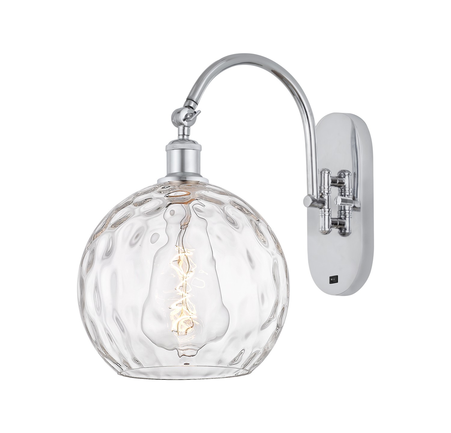 One Light Wall Sconce by Innovations - Ballston Collection, Polished Chrome Finish - 918-1W-PC-G1215-10
