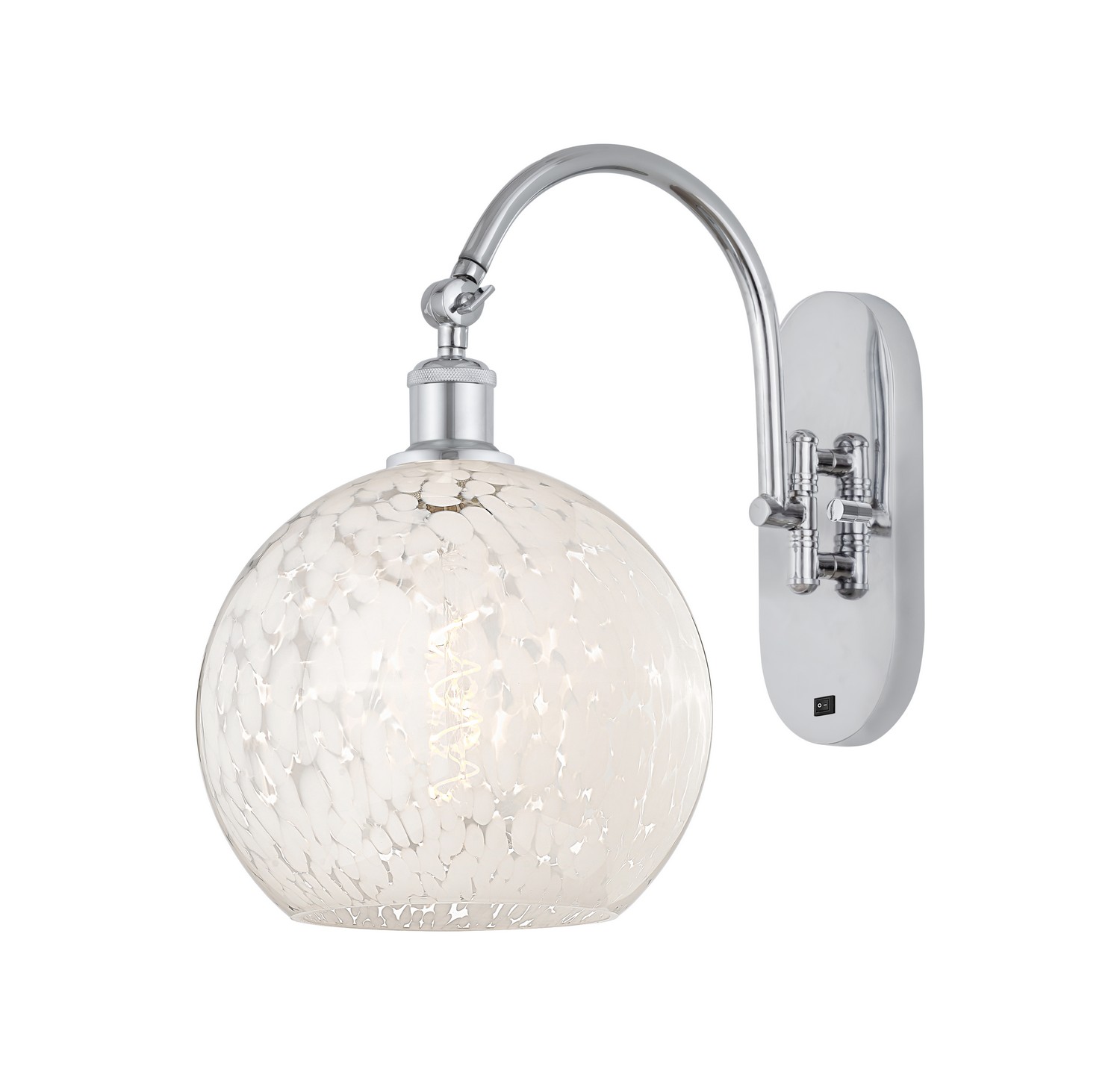 One Light Wall Sconce by Innovations - Ballston Collection, Polished Chrome Finish - 918-1W-PC-G1216-10WM