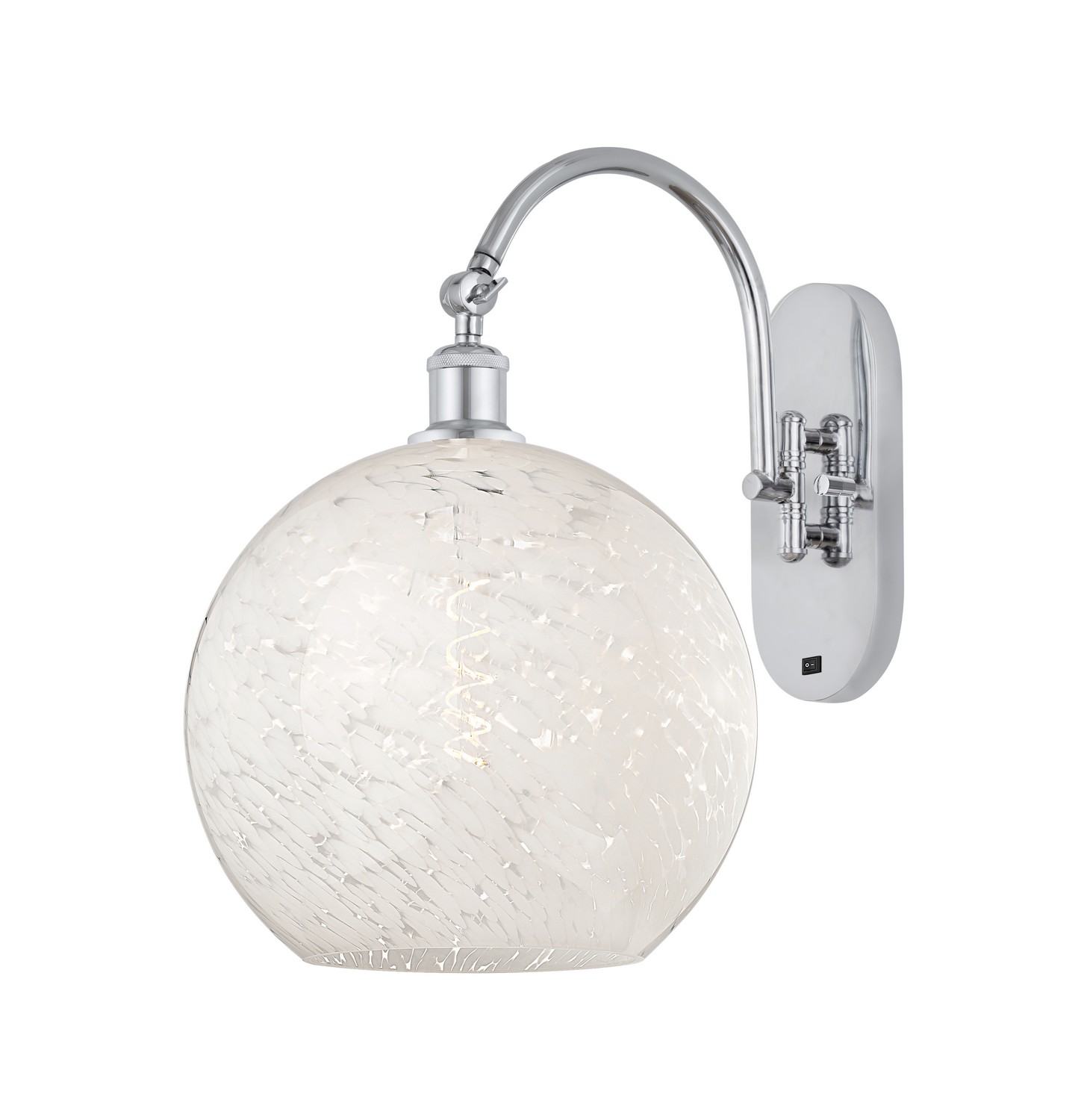 One Light Wall Sconce by Innovations - Ballston Collection, Polished Chrome Finish - 918-1W-PC-G1216-12WM