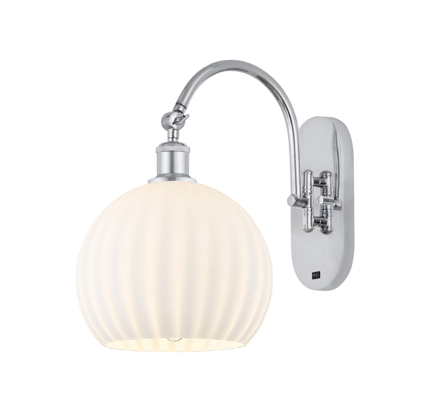 One Light Wall Sconce by Innovations - Ballston Collection, Polished Chrome Finish - 918-1W-PC-G1217-10WV