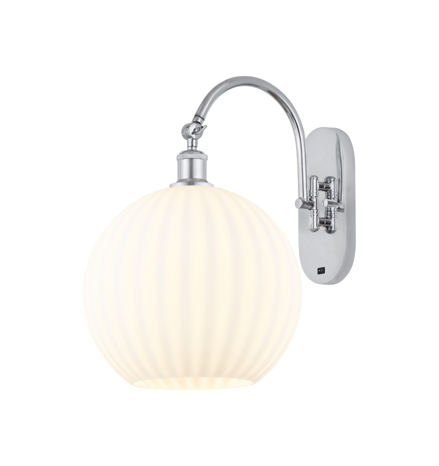 One Light Wall Sconce by Innovations - Ballston Collection, Polished Chrome Finish - 918-1W-PC-G1217-12WV