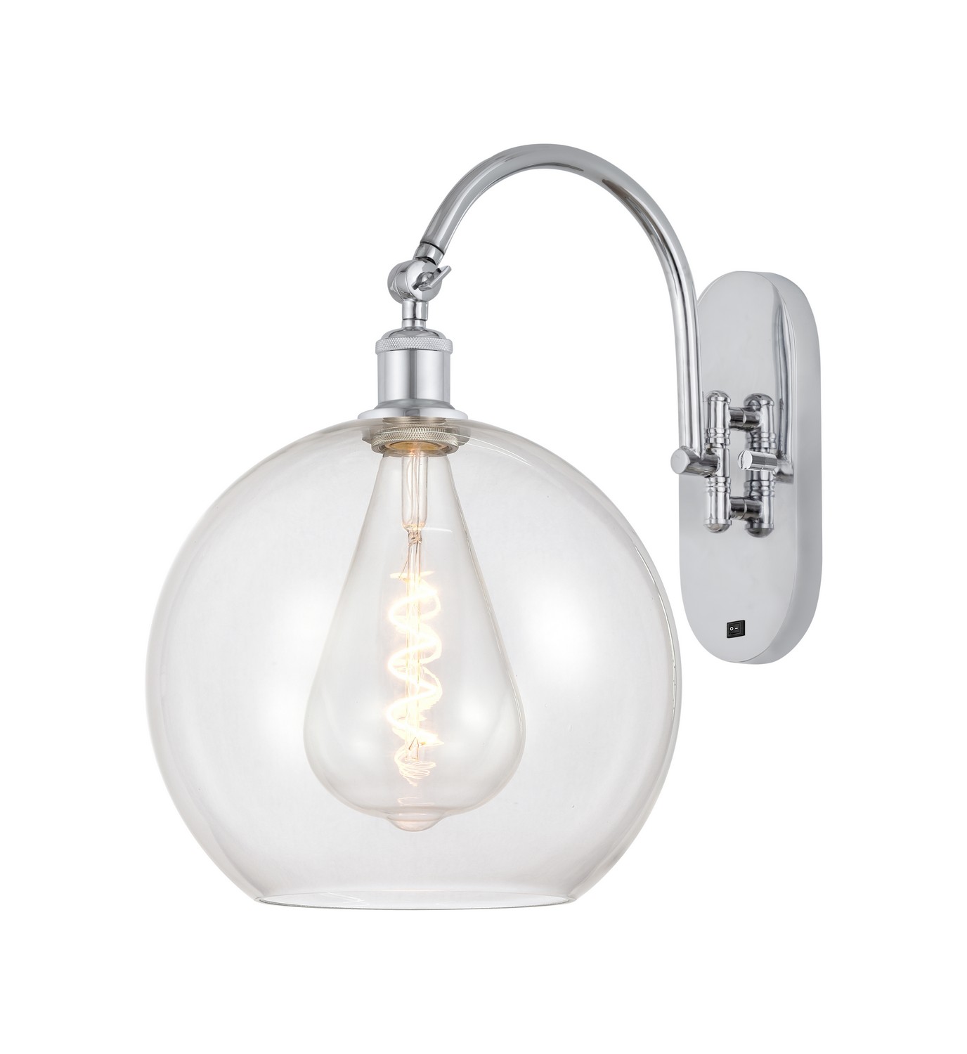 One Light Wall Sconce by Innovations - Ballston Collection, Polished Chrome Finish - 918-1W-PC-G122-12