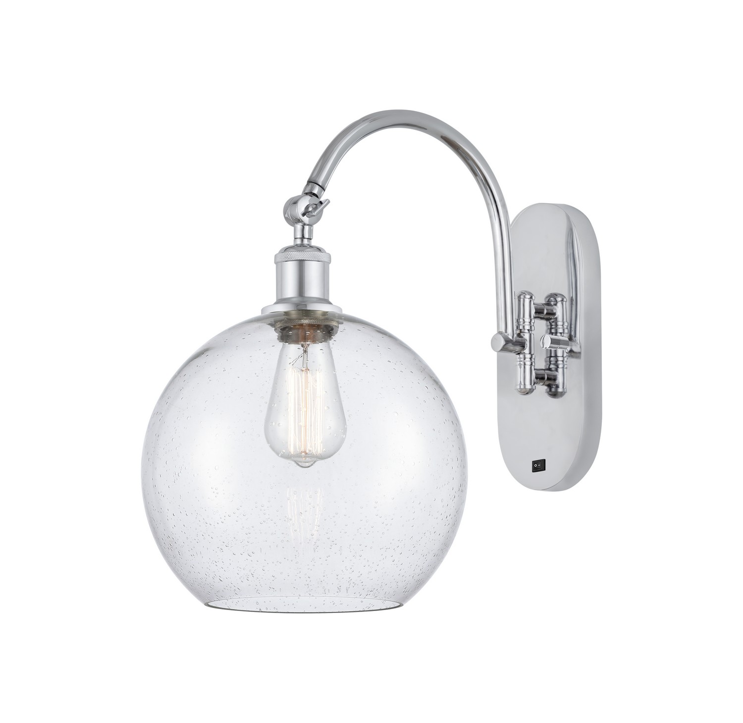 One Light Wall Sconce by Innovations - Ballston Collection, Polished Chrome Finish - 918-1W-PC-G124-10