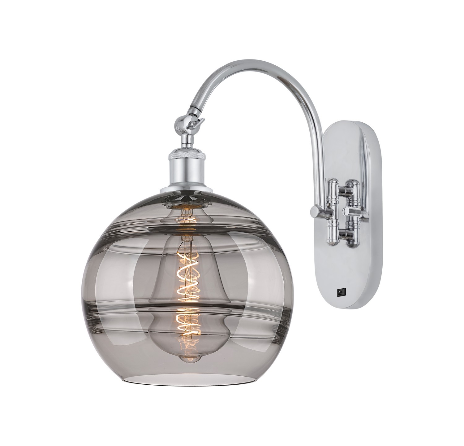 One Light Wall Sconce by Innovations - Ballston Collection, Polished Chrome Finish - 918-1W-PC-G556-10SM