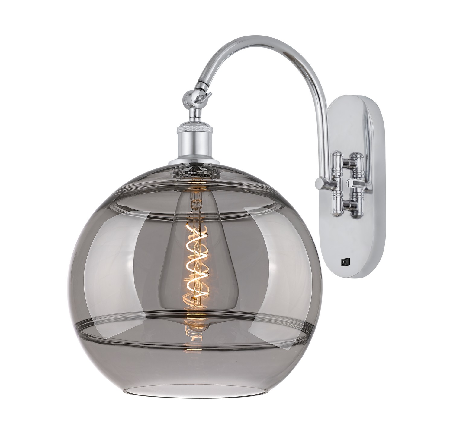 One Light Wall Sconce by Innovations - Ballston Collection, Polished Chrome Finish - 918-1W-PC-G556-12SM