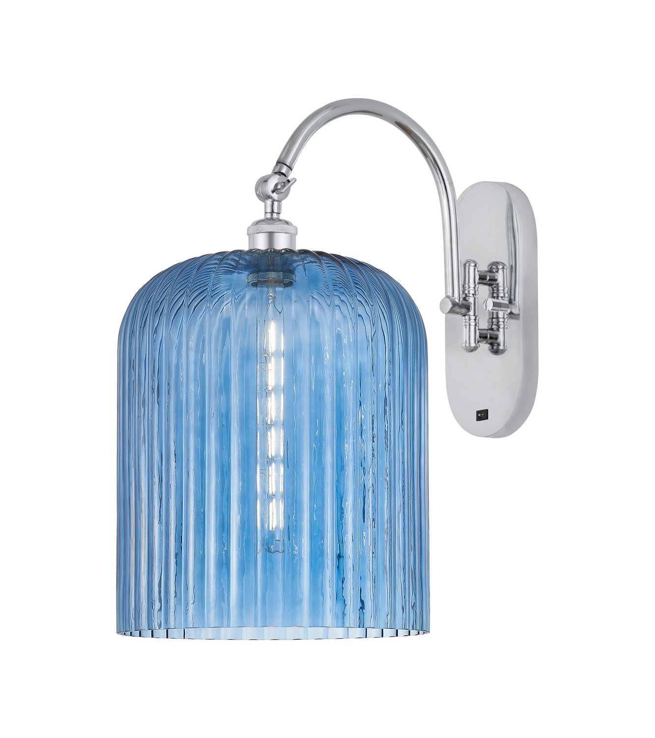 One Light Wall Sconce by Innovations - Ballston Collection, Polished Chrome Finish - 918-1W-PC-G559-12BL