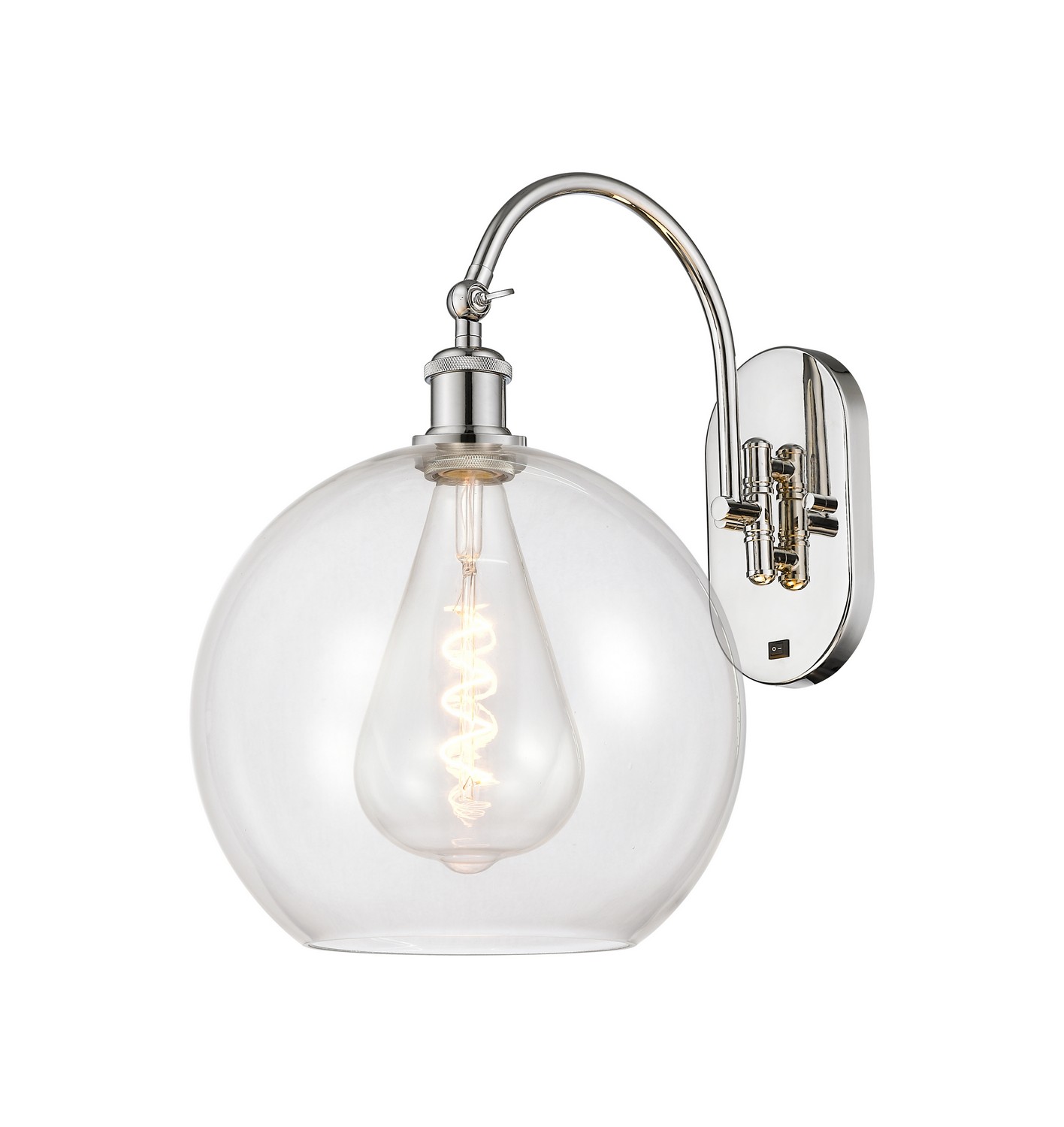 One Light Wall Sconce by Innovations - Ballston Collection, Polished Nickel Finish - 918-1W-PN-G122-12