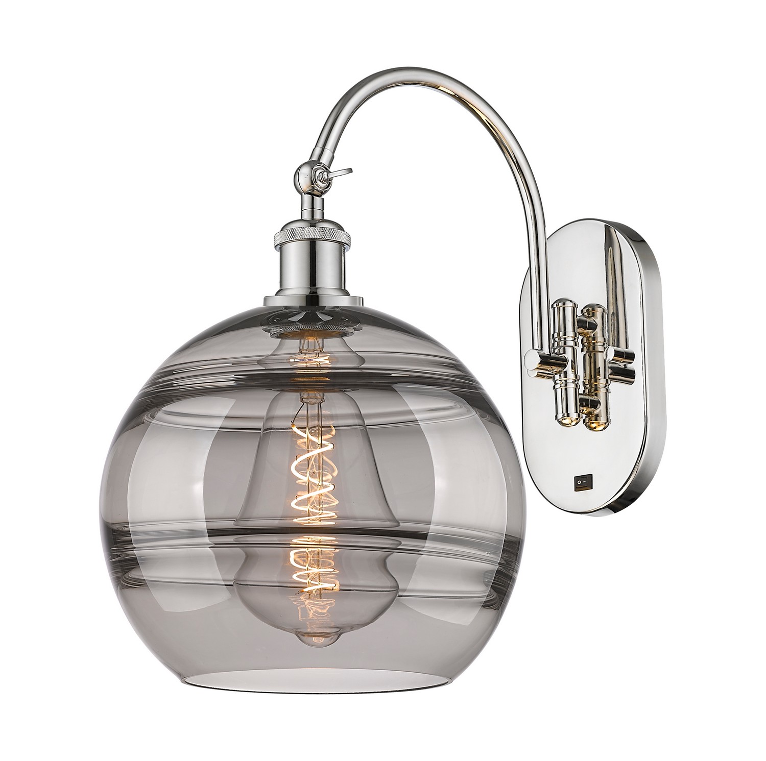 One Light Wall Sconce by Innovations - Ballston Collection, Polished Nickel Finish - 918-1W-PN-G556-10SM