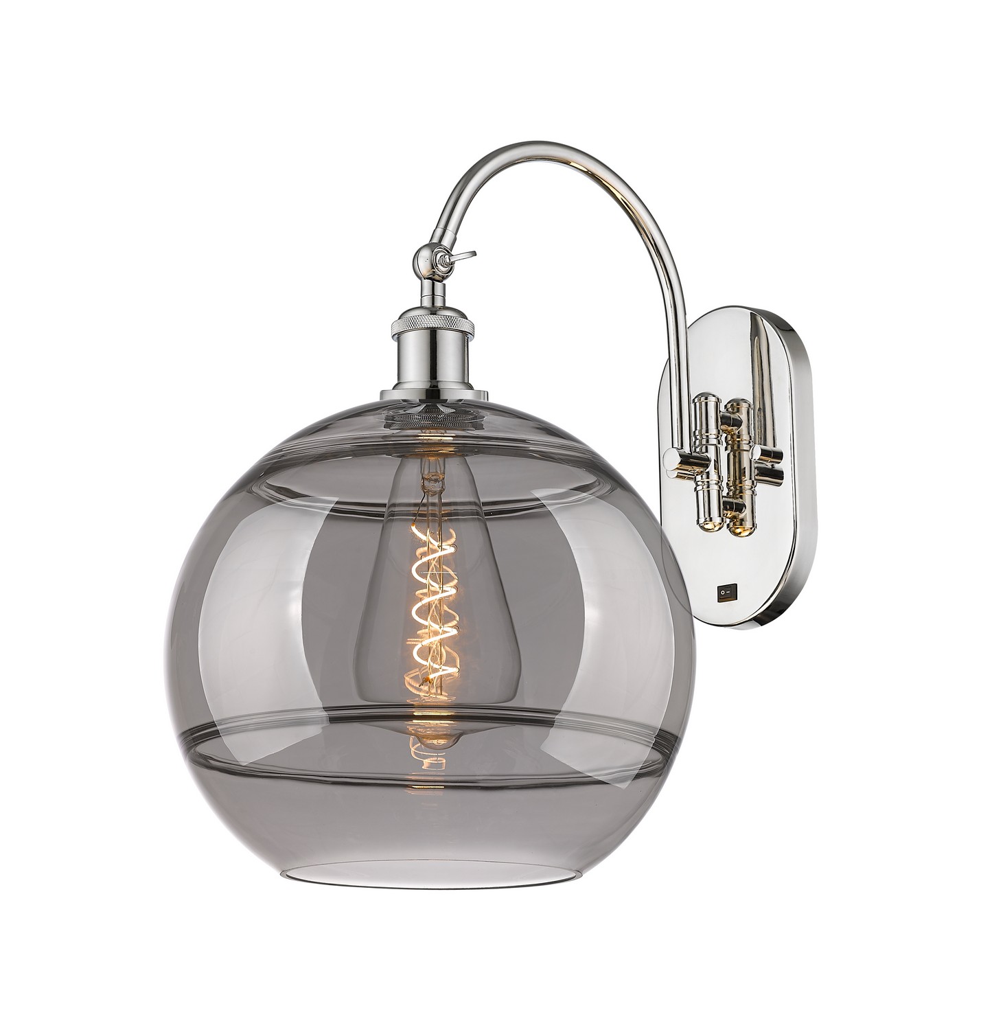 One Light Wall Sconce by Innovations - Ballston Collection, Polished Nickel Finish - 918-1W-PN-G556-12SM
