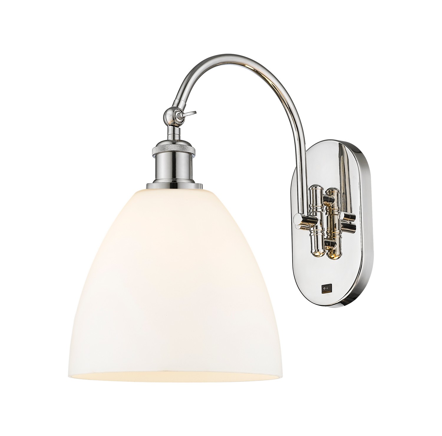 One Light Wall Sconce by Innovations - Ballston Collection, Polished Nickel Finish - 918-1W-PN-GBD-91