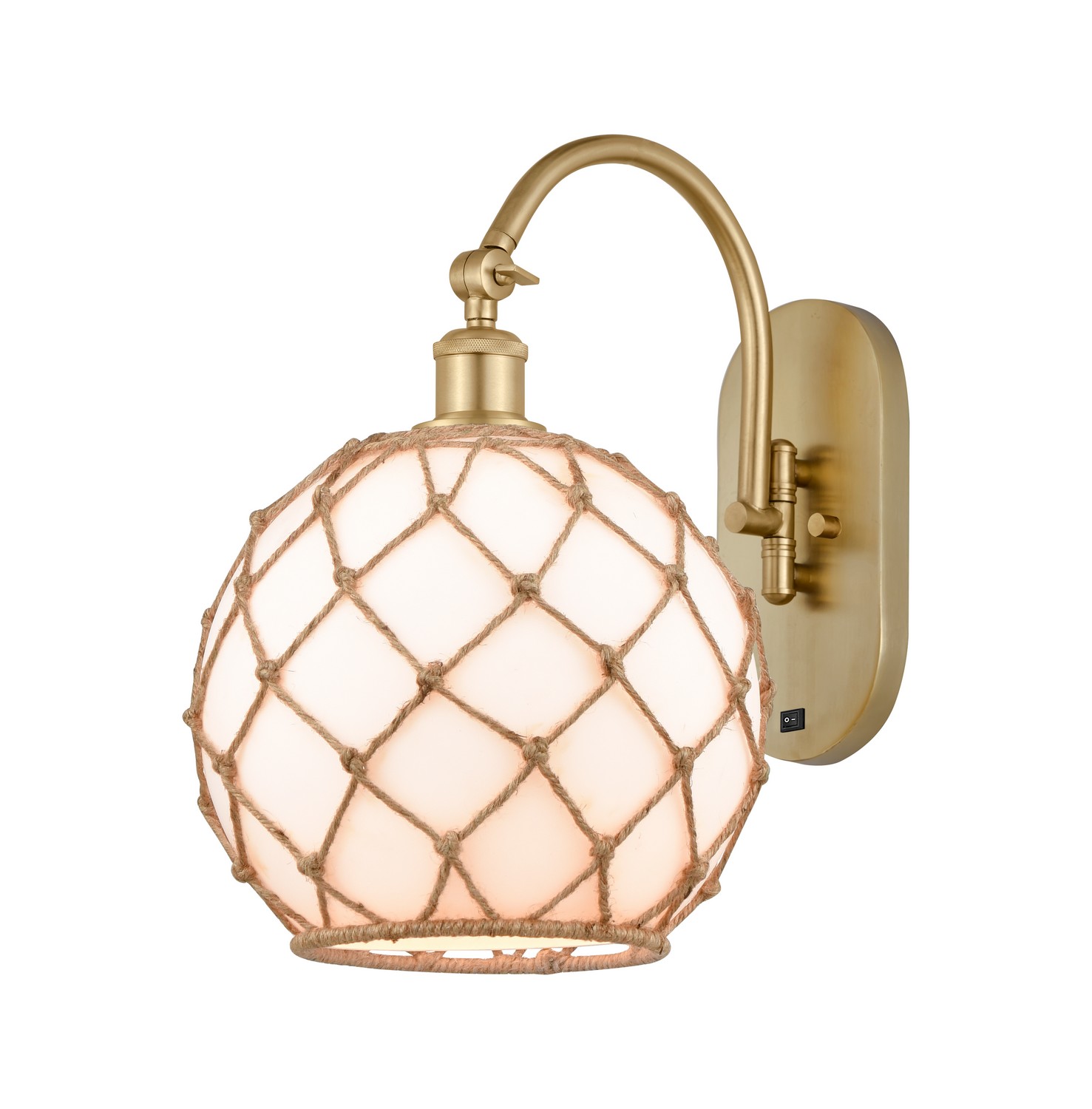 One Light Wall Sconce by Innovations - Ballston Collection, Satin Gold Finish - 918-1W-SG-G121-10RB