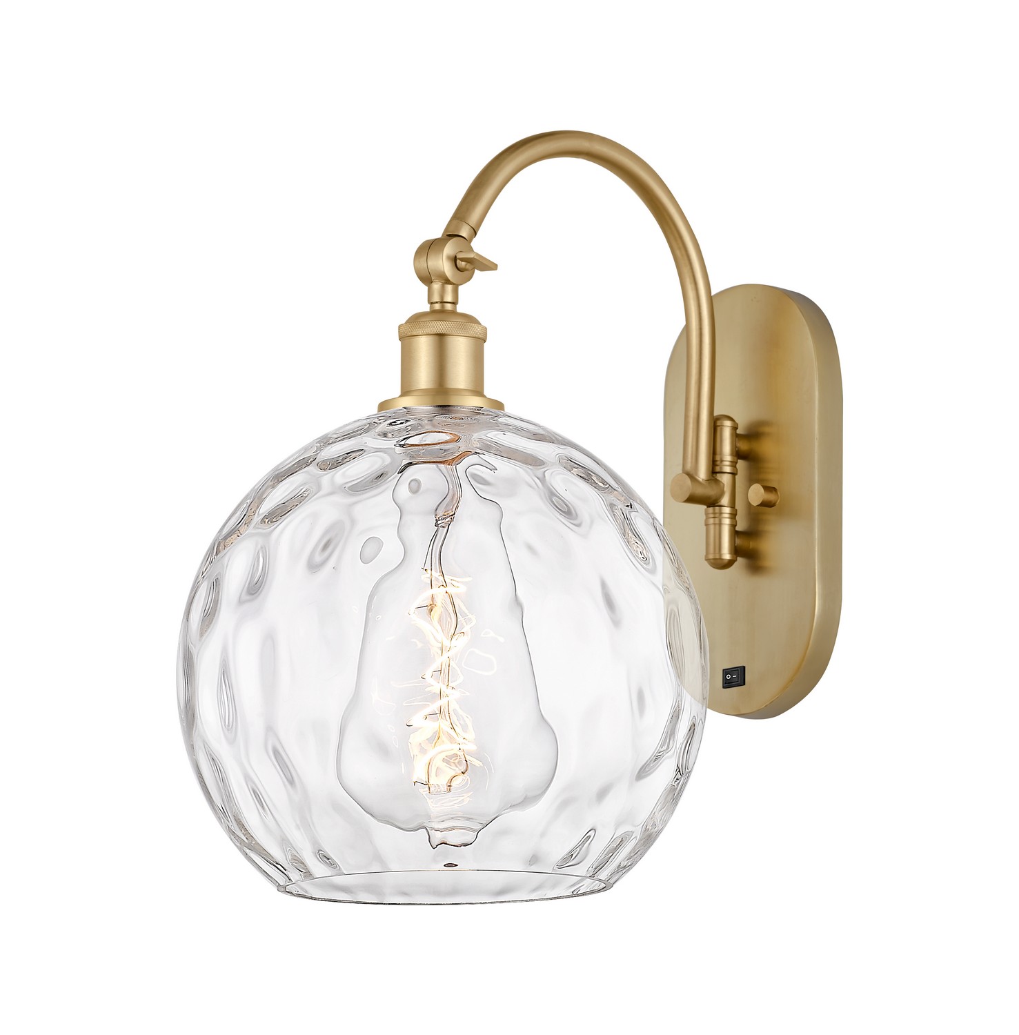 One Light Wall Sconce by Innovations - Ballston Collection, Satin Gold Finish - 918-1W-SG-G1215-10