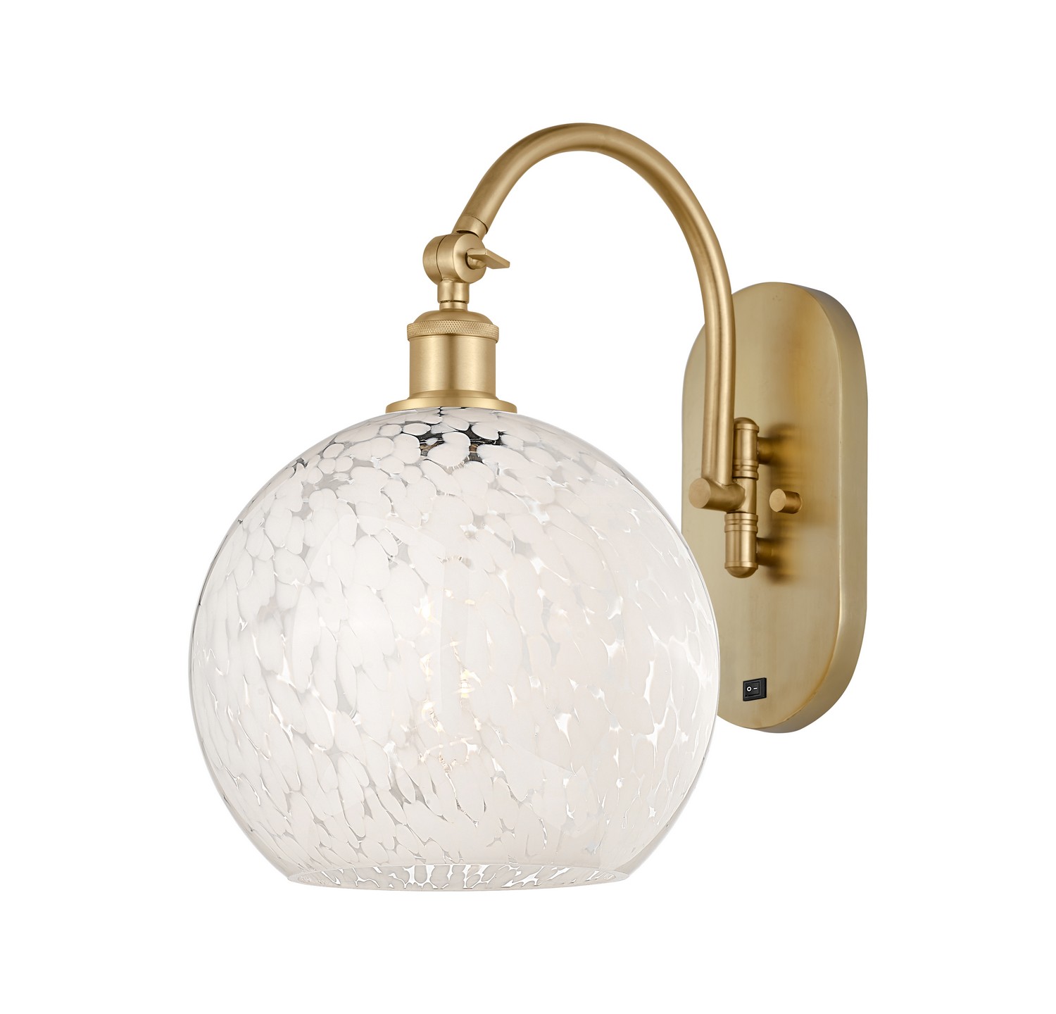One Light Wall Sconce by Innovations - Ballston Collection, Satin Gold Finish - 918-1W-SG-G1216-10WM