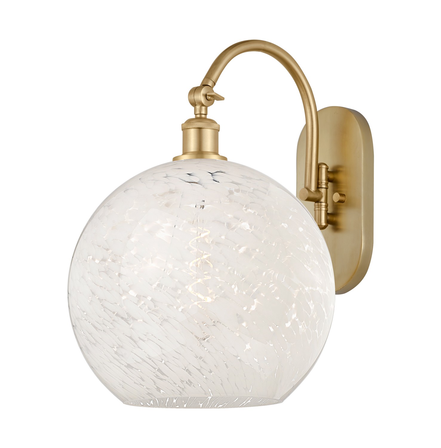One Light Wall Sconce by Innovations - Ballston Collection, Satin Gold Finish - 918-1W-SG-G1216-12WM