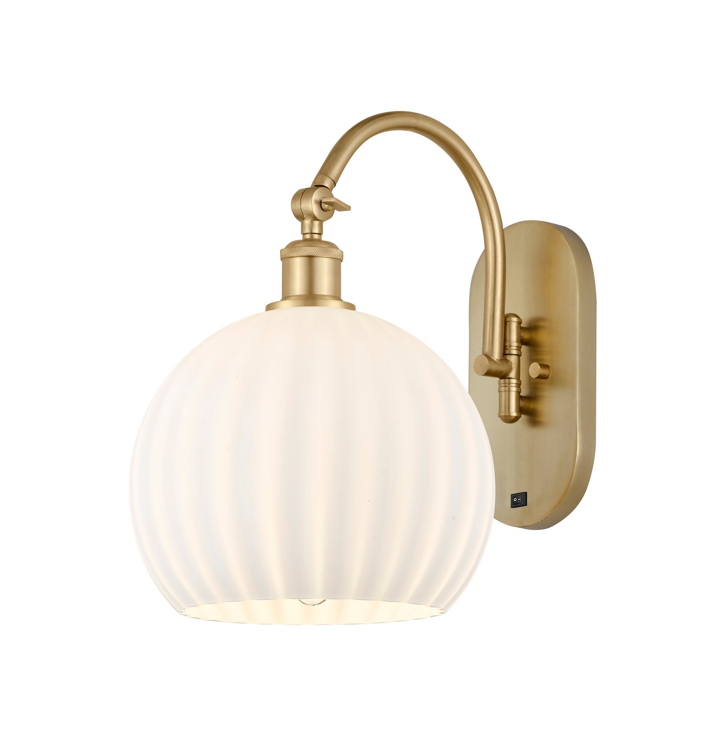 One Light Wall Sconce by Innovations - Ballston Collection, Satin Gold Finish - 918-1W-SG-G1217-10WV