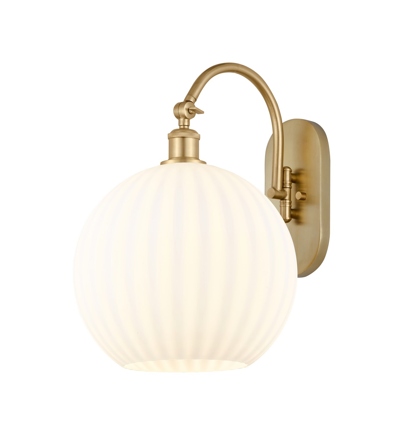 One Light Wall Sconce by Innovations - Ballston Collection, Satin Gold Finish - 918-1W-SG-G1217-12WV