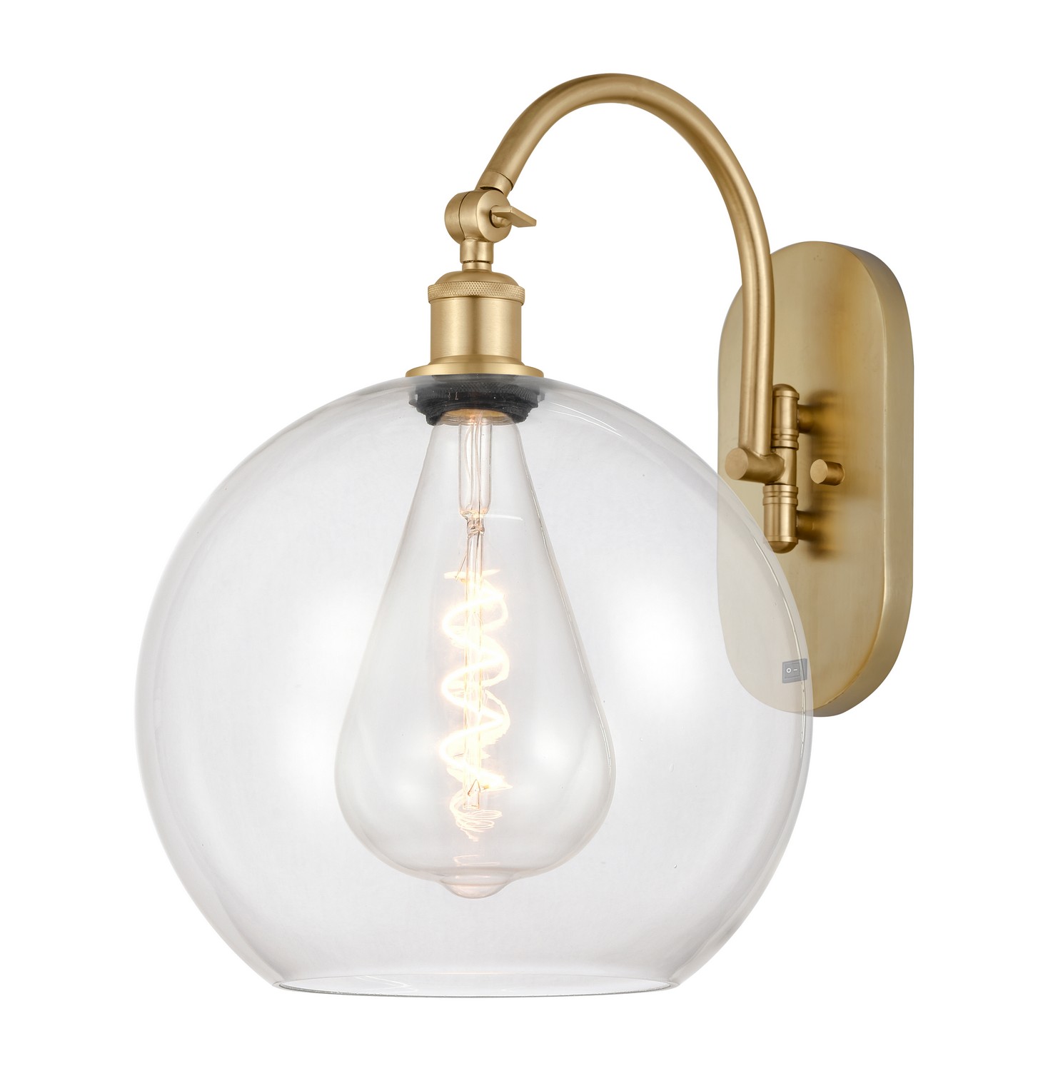One Light Wall Sconce by Innovations - Ballston Collection, Satin Gold Finish - 918-1W-SG-G122-12