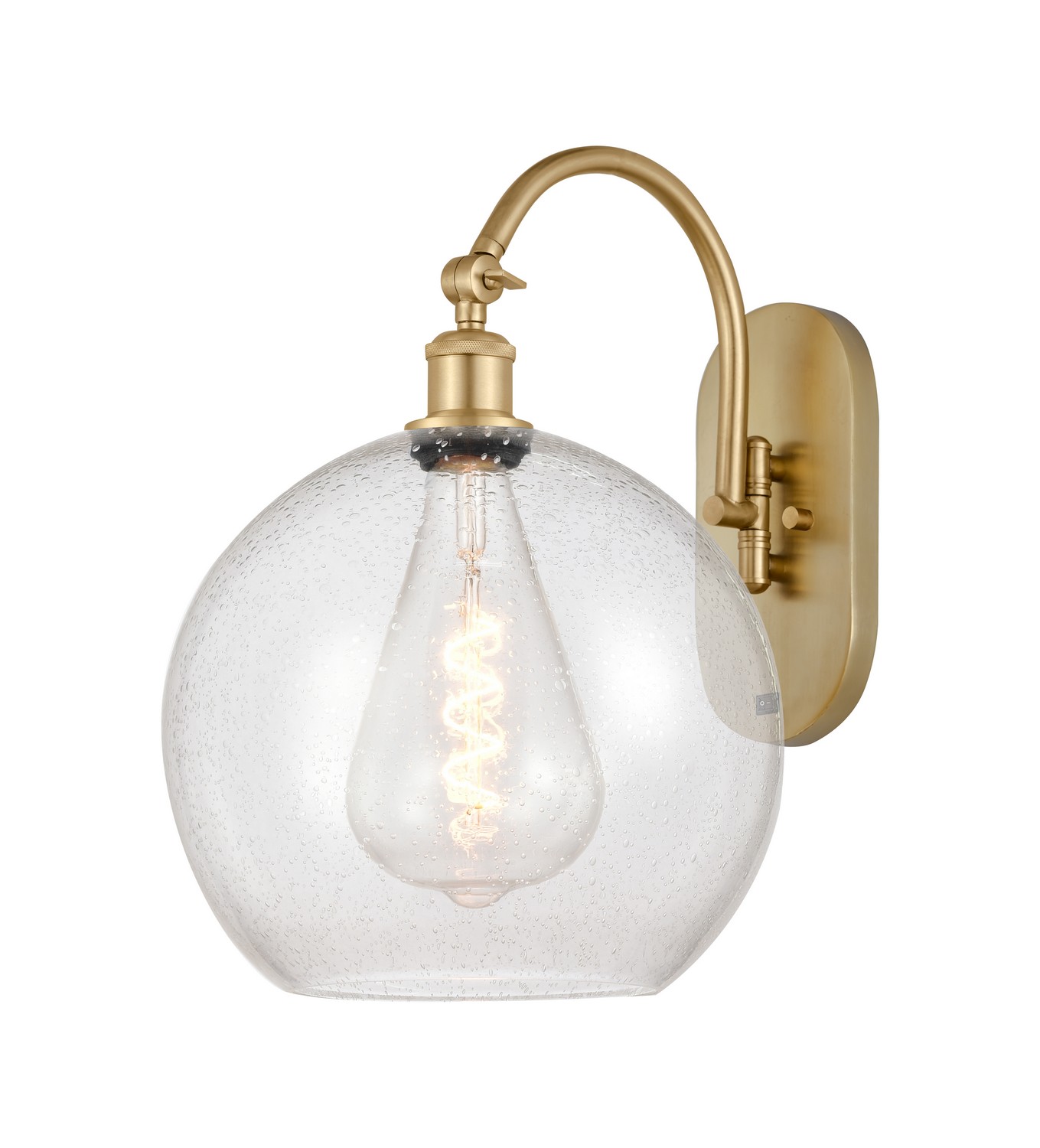 One Light Wall Sconce by Innovations - Ballston Collection, Satin Gold Finish - 918-1W-SG-G124-12