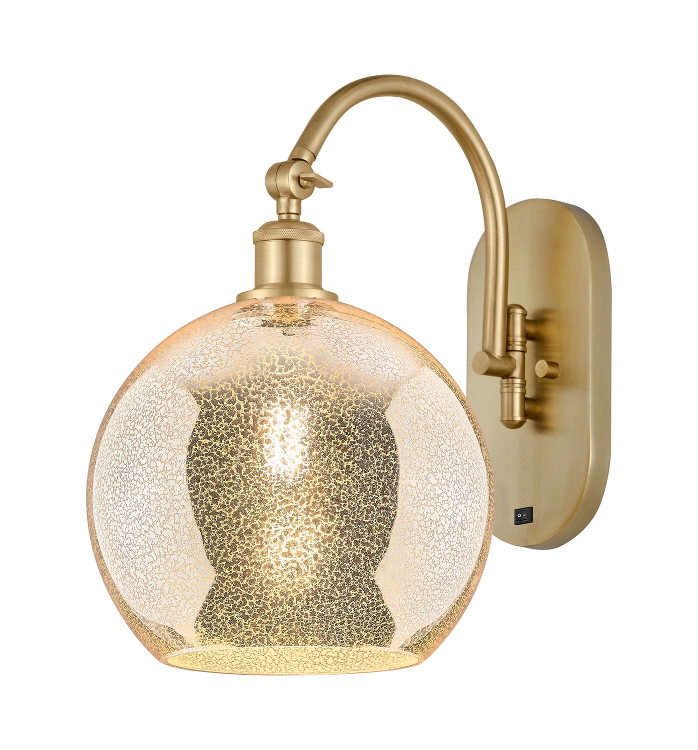 One Light Wall Sconce by Innovations - Ballston Collection, Satin Gold Finish - 918-1W-SG-G128-10