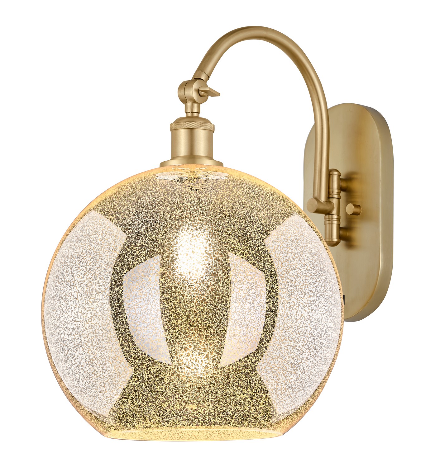 One Light Wall Sconce by Innovations - Ballston Collection, Satin Gold Finish - 918-1W-SG-G128-12