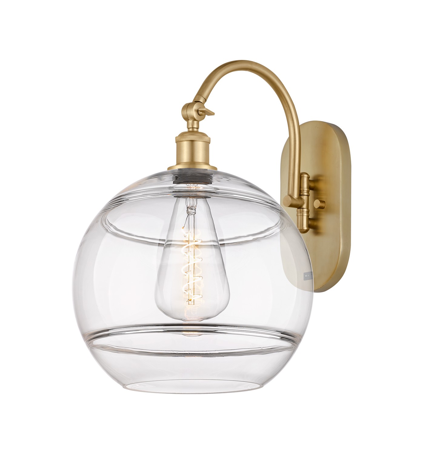 One Light Wall Sconce by Innovations - Ballston Collection, Satin Gold Finish - 918-1W-SG-G556-12CL