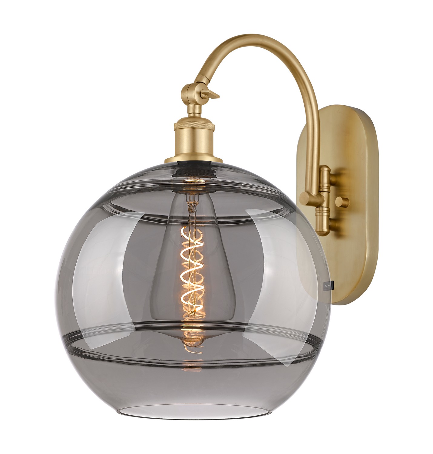 One Light Wall Sconce by Innovations - Ballston Collection, Satin Gold Finish - 918-1W-SG-G556-12SM