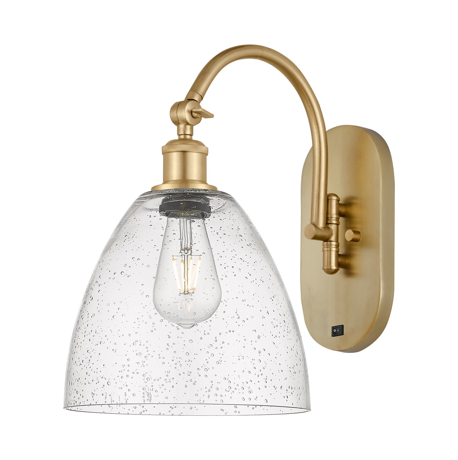 One Light Wall Sconce by Innovations - Ballston Collection, Satin Gold Finish - 918-1W-SG-GBD-94